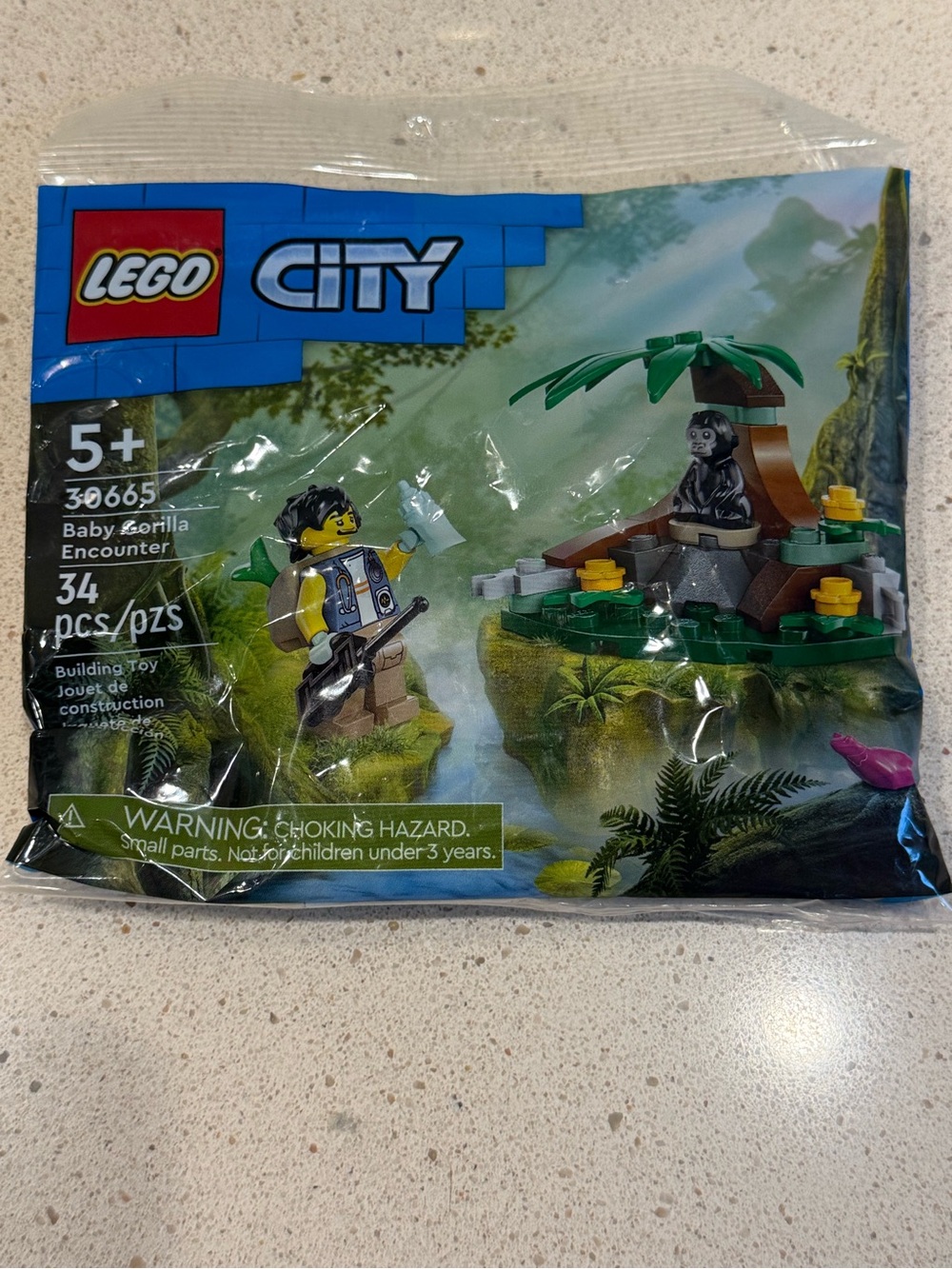 LEGO City Green and Brown Baby Gorilla Encounter set 30665